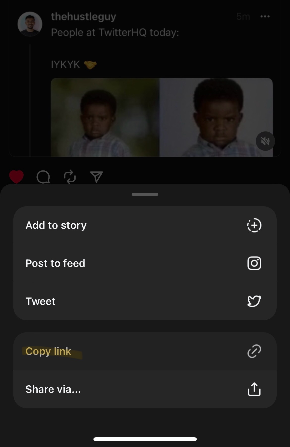 To download a video from instagram threads, first click on the copy link button