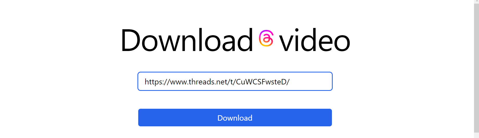 Paste the link on https://download-thread-video.dhr.wtf and click on the download button